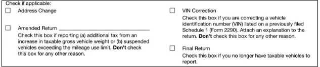 form 2290 checklist